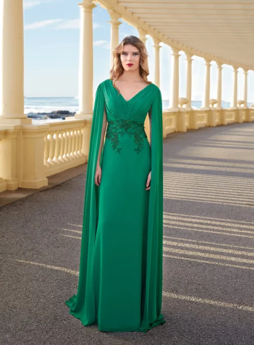 Vestido Gasa  y pedrería.