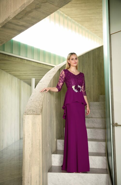 Vestido Madrina  tul bordado.