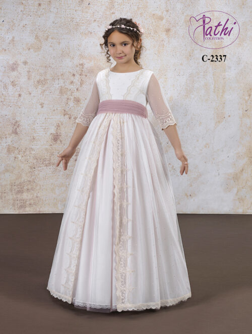 Vestido comunión plumeti de marc a Pathi coleccion
