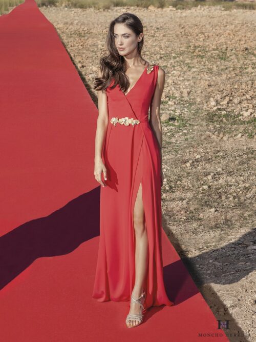 Vestido crepe fino Moncho Heredia
