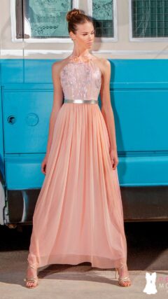 Vestido fiesta con falda tul Moncho Heredia