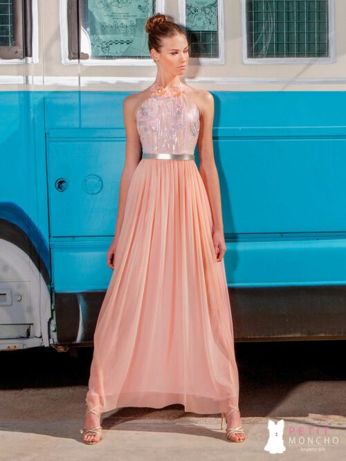Vestido fiesta con falda tul Moncho Heredia
