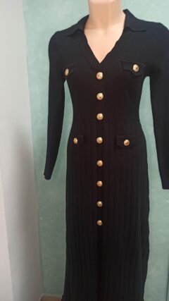 Vestido punto botones