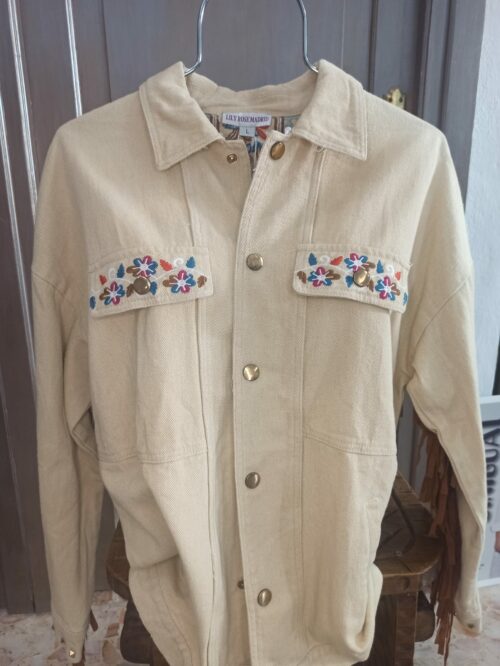 Chaqueta vaquera beig - Imagen 3
