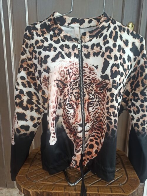 chaqueta leopardo negra - Imagen 4
