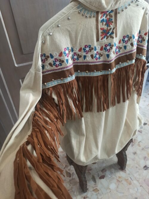 Chaqueta vaquera beig - Imagen 4