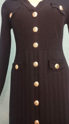 Vestido punto botones