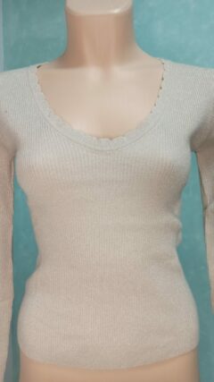 Jersey punto brillo escote