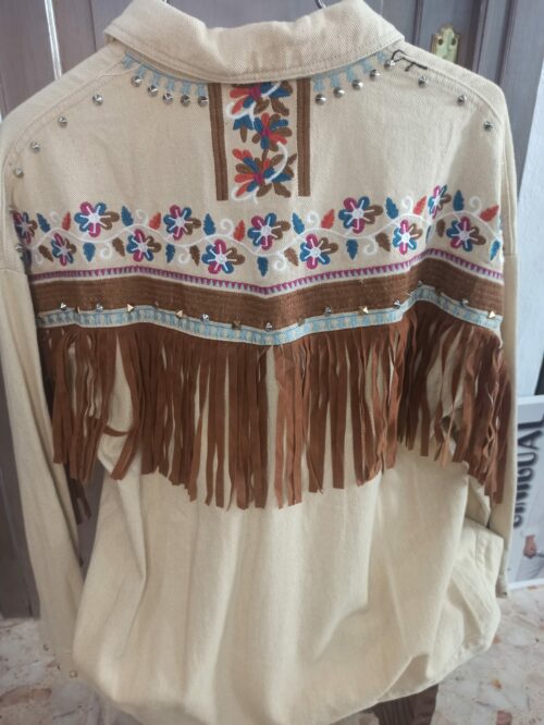 Chaqueta vaquera beig