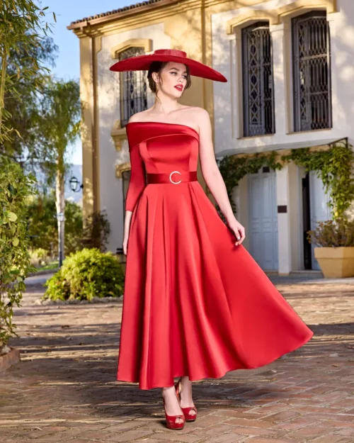 Vestido única manga
