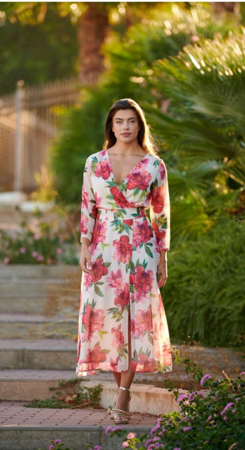 vestido estampado gasa - Imagen 3