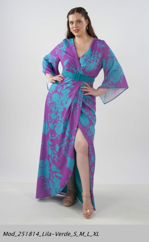 vestido estampado largo