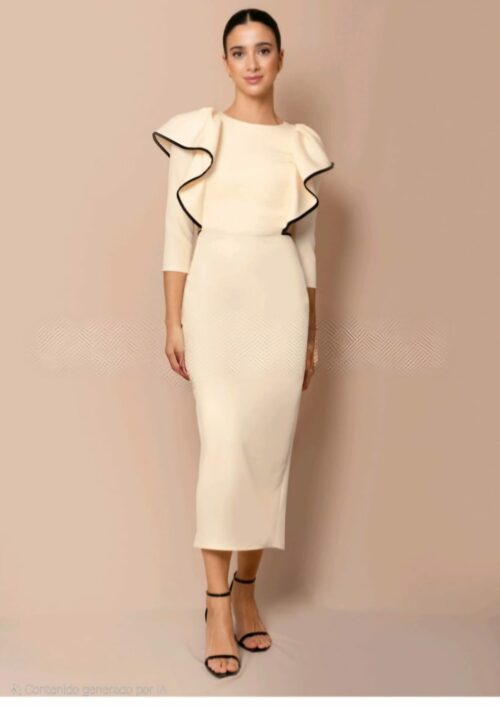 Vestido Volante  mangas