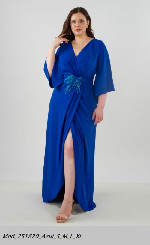 Vestido azul largo