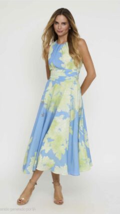 Vestido estampado vuelo