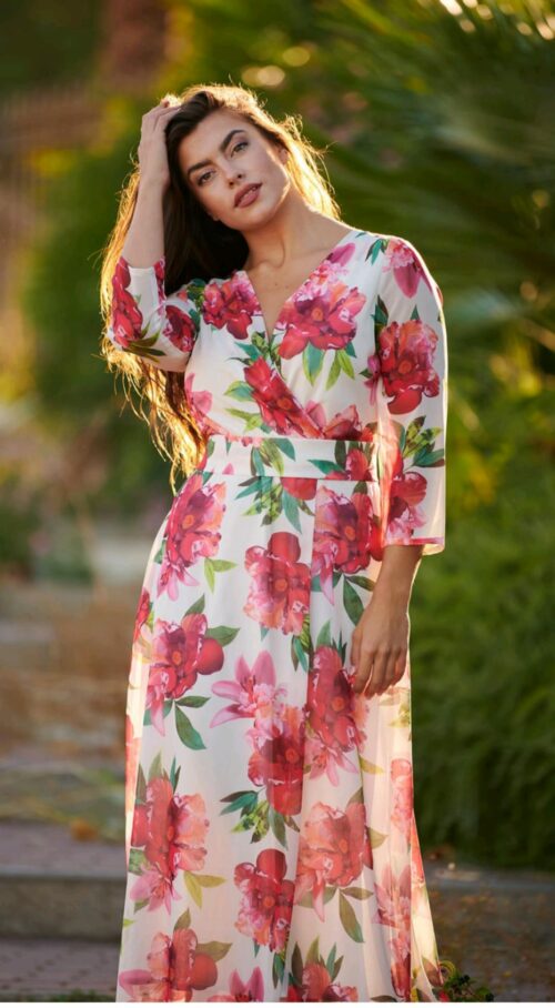 vestido estampado gasa