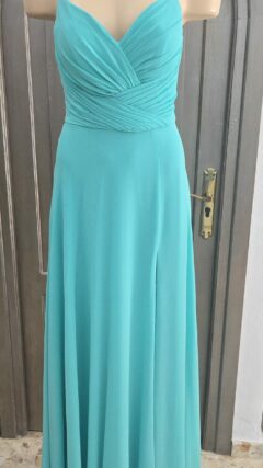 Vestido largo verde agua